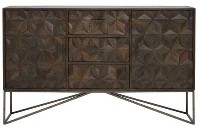 Sadras Solid Mango Wood Medium Sideboard - 2 Doors - image 1