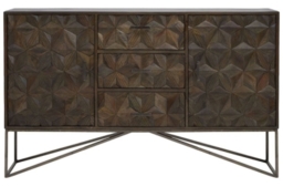 Sadras Solid Mango Wood Medium Sideboard - 2 Doors - thumbnail 1