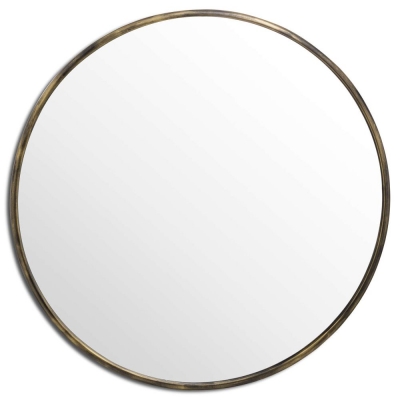 Antique Brass Round Wall Mirror - 120cm x 120cm