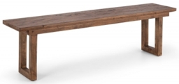 Woburn Brown Reclaimed Pine Dining Bench - thumbnail 1