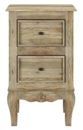 Fleur French Style Grey Bedside Cabinet - 2 Drawer - thumbnail 4