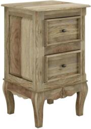 Fleur French Style Grey Bedside Cabinet - 2 Drawer - thumbnail 3