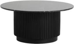 NORDAL Erie Black Marble Large Round Coffee Table