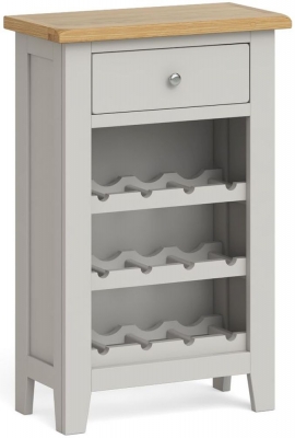 Guilford Country Grey and Oak 1 Drawer Wine Cabinet - image 1
