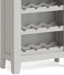 Guilford Country Grey and Oak 1 Drawer Wine Cabinet - thumbnail 2
