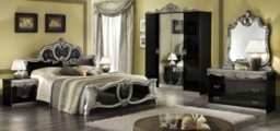 Camel Barocco Black Italian Bedroom Set with Queen Size Bed - thumbnail 1