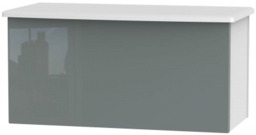 Knightsbridge Blanket Box - High Gloss Grey and White