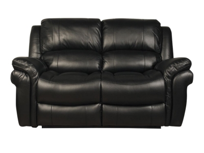 Farnham Black Leather 2 Seater Recliner Sofa - image 1