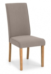 2 x Seville Taupe Fabric Dining Chair - thumbnail 1