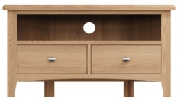 Eva Light Oak Corner TV Unit - thumbnail 1