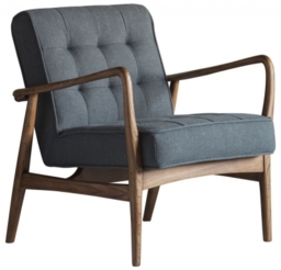 Humber Dark Grey Linen Armchair