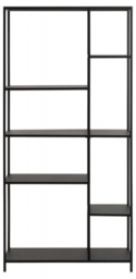 Newville Black Open Wide Shelving Unit