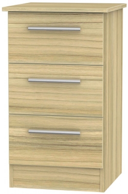 Contrast Modern Oak 3 Drawer Beside Cabinet - image 1
