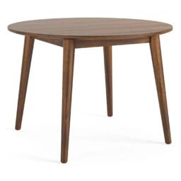 Harley Dark Wood 4 Seater Round Dining Table - thumbnail 2