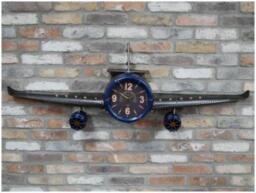 Blue Aeroplane Clock