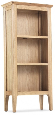 Wadsworth Waxed Oak Narrow CD Bookcase, 100cm H - image 1