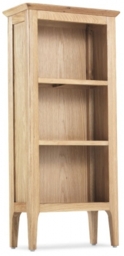 Wadsworth Waxed Oak Narrow CD Bookcase, 100cm H - thumbnail 1