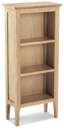 Wadsworth Waxed Oak Narrow CD Bookcase, 100cm H - thumbnail 2