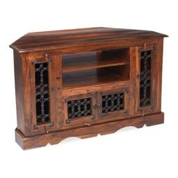 Indian Sheesham 114cm Corner TV Cabinet - thumbnail 2