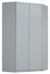 Alabama Silk Grey 2 Door Corner Wardrobe - 117cm