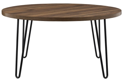 Obion Retro Round Coffee Table in Walnut - 3615222COMUK - image 1