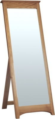 Shaker Oak Rectangular Cheval Mirror - 53cm x 147cm