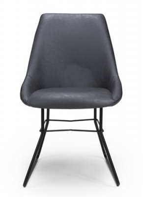 Cooper Grey Faux Leather Dining Chair (Sold in Pairs) - image 1