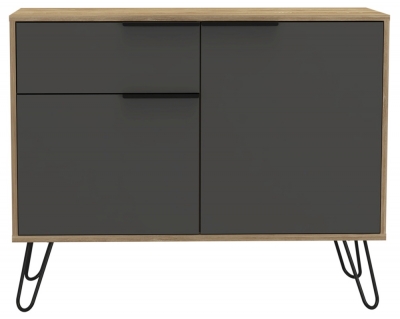 Vegas Grey Melamine Small Sideboard with Hairpin Legs - image 1