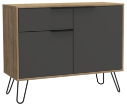 Vegas Grey Melamine Small Sideboard with Hairpin Legs - thumbnail 3