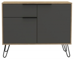 Vegas Grey Melamine Small Sideboard with Hairpin Legs - thumbnail 1