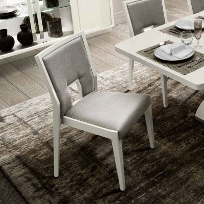 Camel Roma Day Ambra White Eco Leather Vermont Italian Dining Chair - image 1