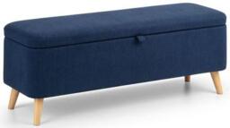 Astrid Blue Linen Fabric Blanket Box