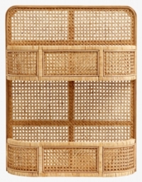 NORDAL Lucca Natural Rattan Wall Shelf