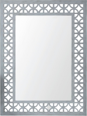 Russell Grey Rectangular Wall Mirror - 90cm x 120cm - image 1