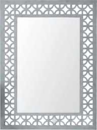 Russell Grey Rectangular Wall Mirror - 90cm x 120cm - thumbnail 1