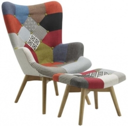 Sloane Fabric Armchair and Stool