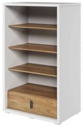 Massi Natural and White Bookcase