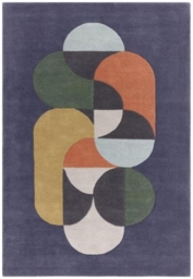 Asiatic Contemporary Design Matrix Statement 91 Navy Rug - Sizes Available