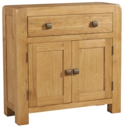 Curve Oak 80cm Small 2 Door Sideboard