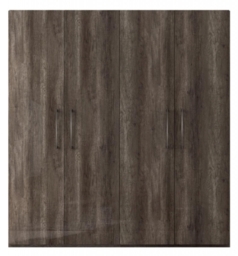 Dea Vintage Oak Italian 4 Door Wardrobe
