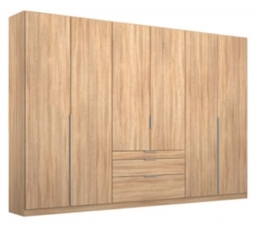 Rauch Alabama 271cm Oak 6 Door Wardrobe with Drawers