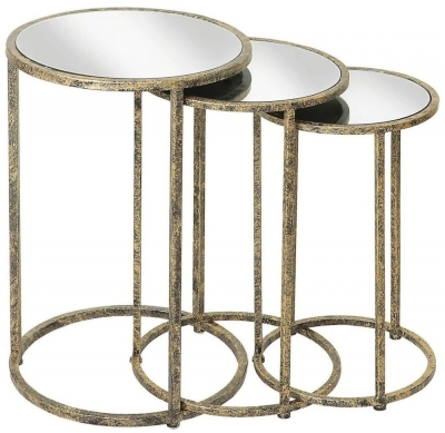Mindy Brownes Antique Gold Nest of 3 Tables - image 1