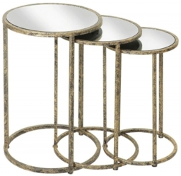 Mindy Brownes Antique Gold Nest of 3 Tables - thumbnail 1