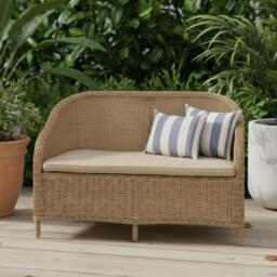 Brayford Outdoor Bench Natural Rattan - thumbnail 1