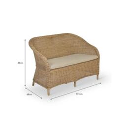 Brayford Outdoor Bench Natural Rattan - thumbnail 4