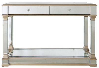 Apollo Champagne Gold Mirrored Console Table - image 1