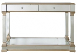 Apollo Champagne Gold Mirrored Console Table - thumbnail 1