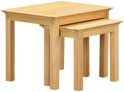 Arlington Oak Nest of 2 Tables - image 1