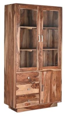Sheesham Wood 3 Door Display Cabinet
