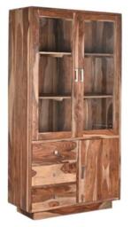 Sheesham Wood 3 Door Display Cabinet - thumbnail 1